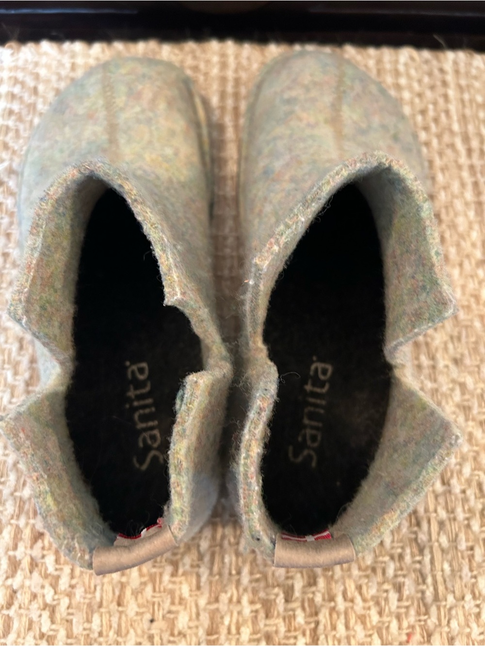 Sanita Felted Wool Ankle Slippers Size 9 Soft Sole Boho Artsy Hippie Casual - Picture 5 of 6